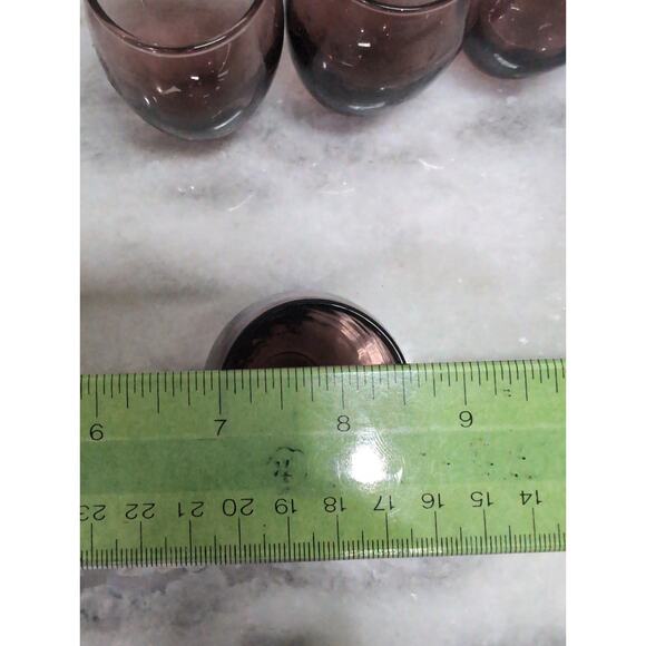 Amethyst Handblown Cordial Glasses Set of 4, Vintage Glassware, Small Cup, 2.5"H - Picture 9 of 9